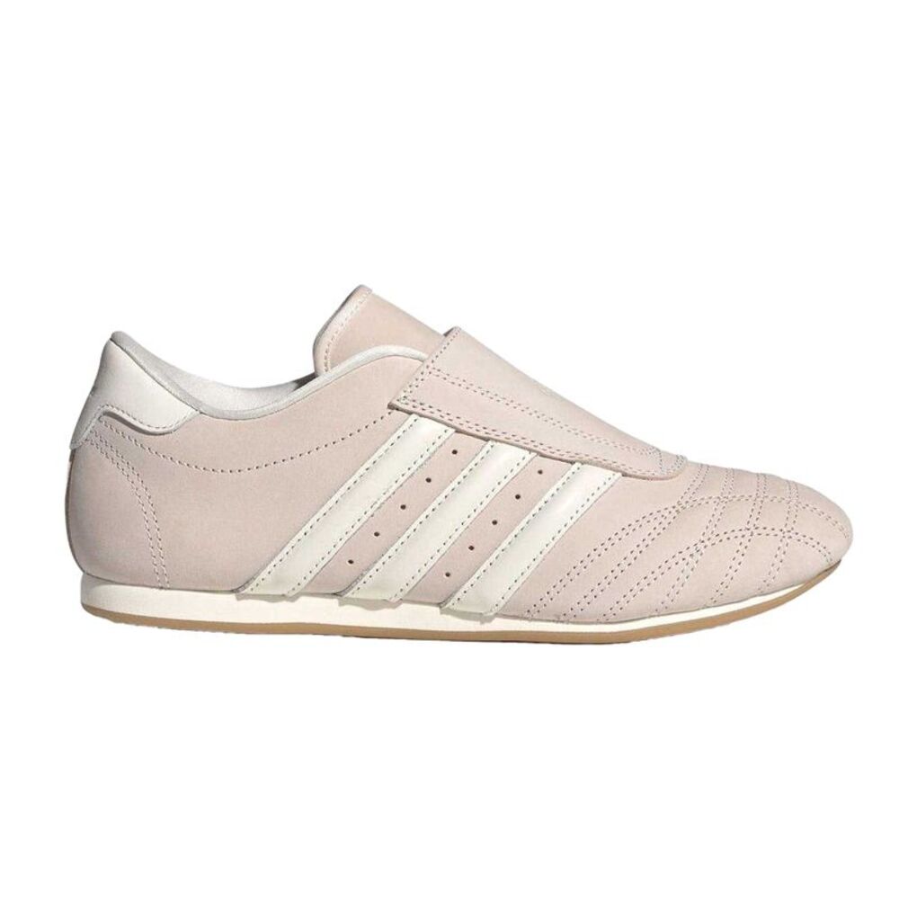 Adidas Womens/Ladies 3 Stripes Leather Flat Sneakers / Wonder Mauve